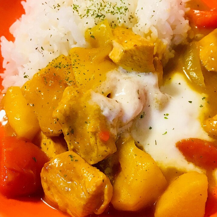 カレー粉＆米粉で作る●ヨーグルトチキンカレー